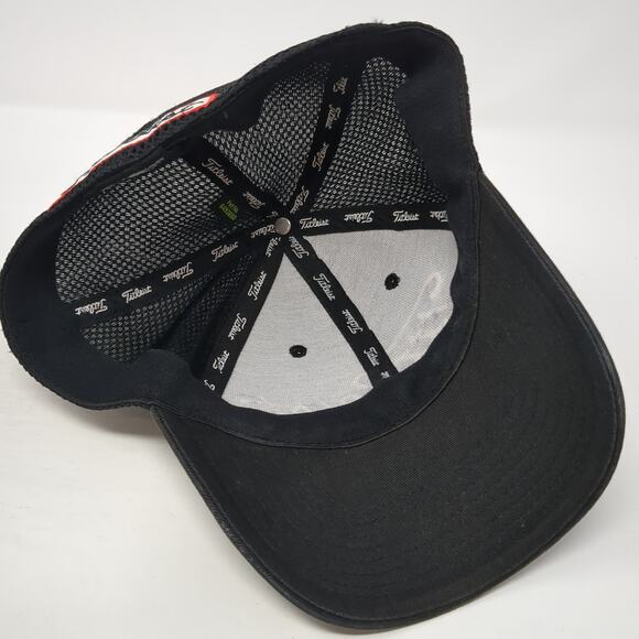 Titleist FJ Pro V1 Fitted Hat Black Large Spell Out Embroidered New Era - Picture 7 of 9